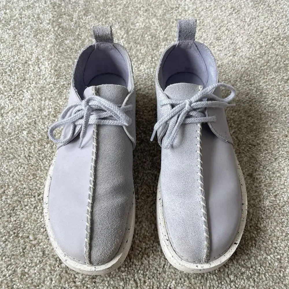 Clarks Originals Desert Trek Form Leather Cool Blue Comfort Shoes Women’s 7.5 M - Picture 3 of 13